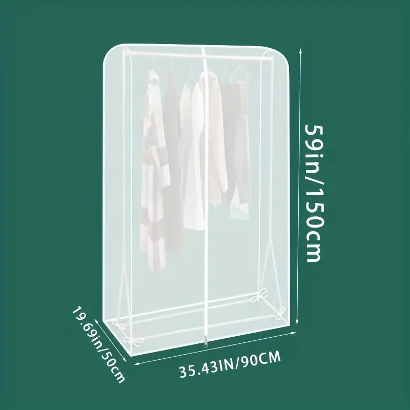 Transparent Hanging Garment Rack Dust Cover