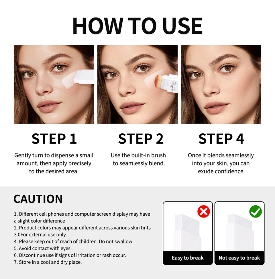 Dual-Ended Buildable Coverage Foundation and Concealer Stick - 16