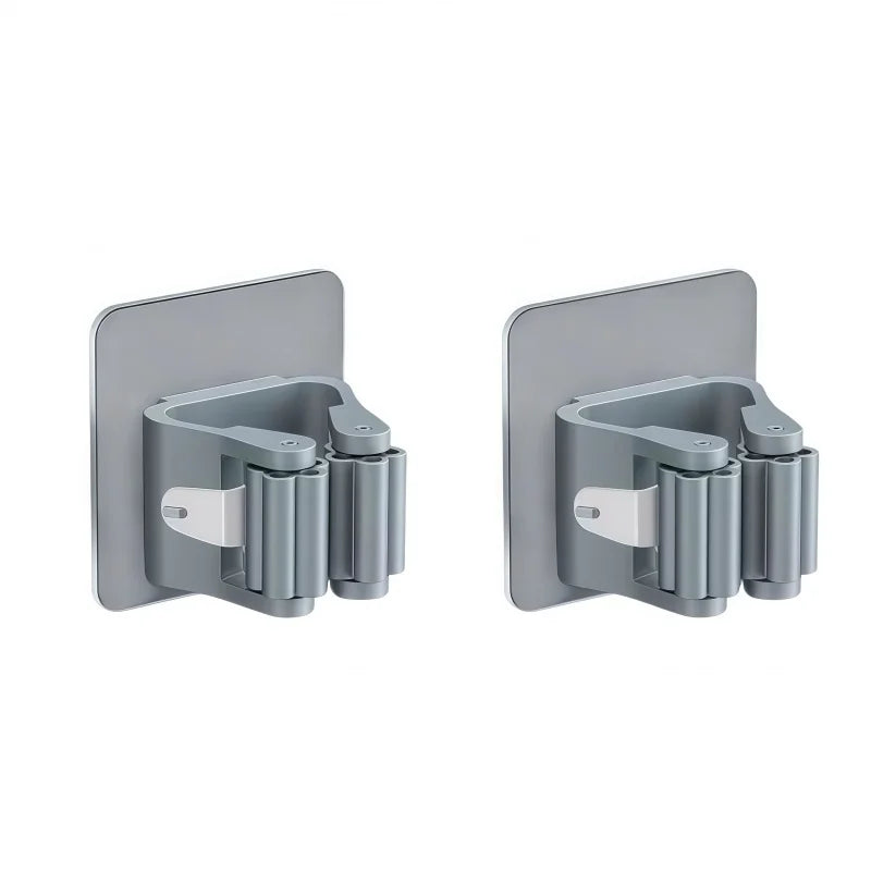 Adhesive Wall-Mounted Mop and Broom Holder