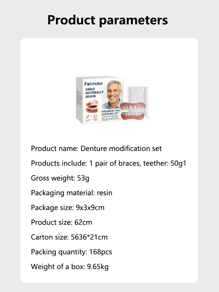 Comfortable Silicone Denture Set for Natural Smile - 16