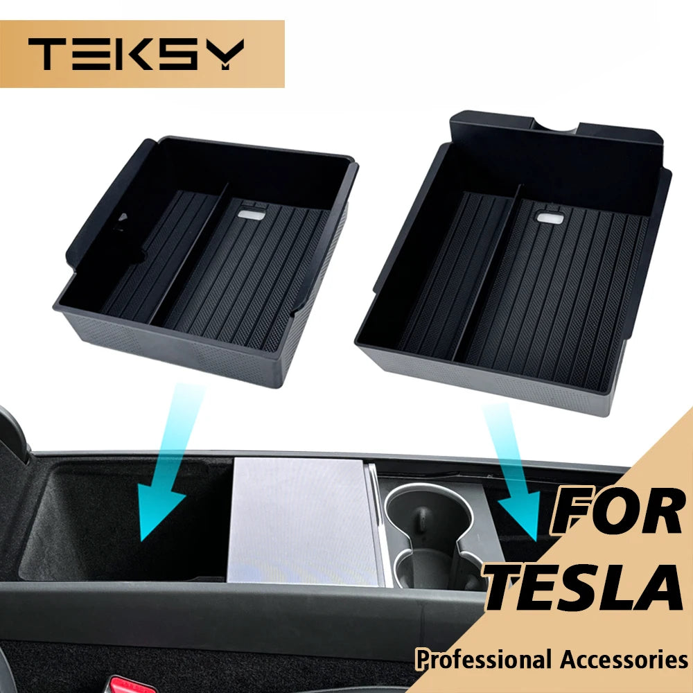 Center Console Storage Organizer for Tesla Model 3 Highland and Model Y - 1