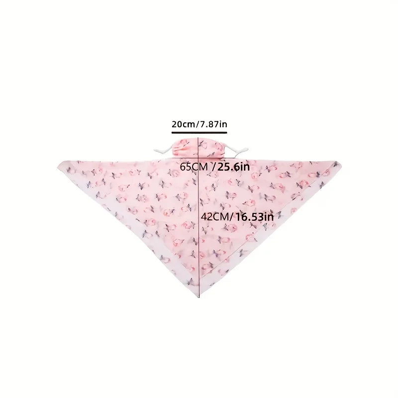 Floral UV Protection Neck Scarf and Face Mask