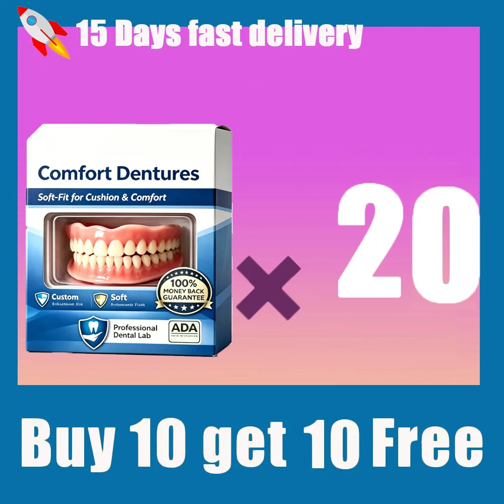 Flexible Silicone Denture Set for Natural Smile and Comfort