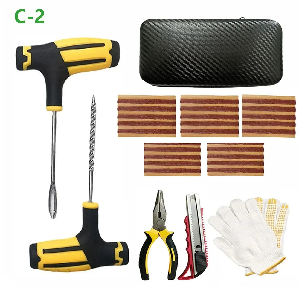 Emergency Car and Motorcycle Tubeless Tire Repair Kit