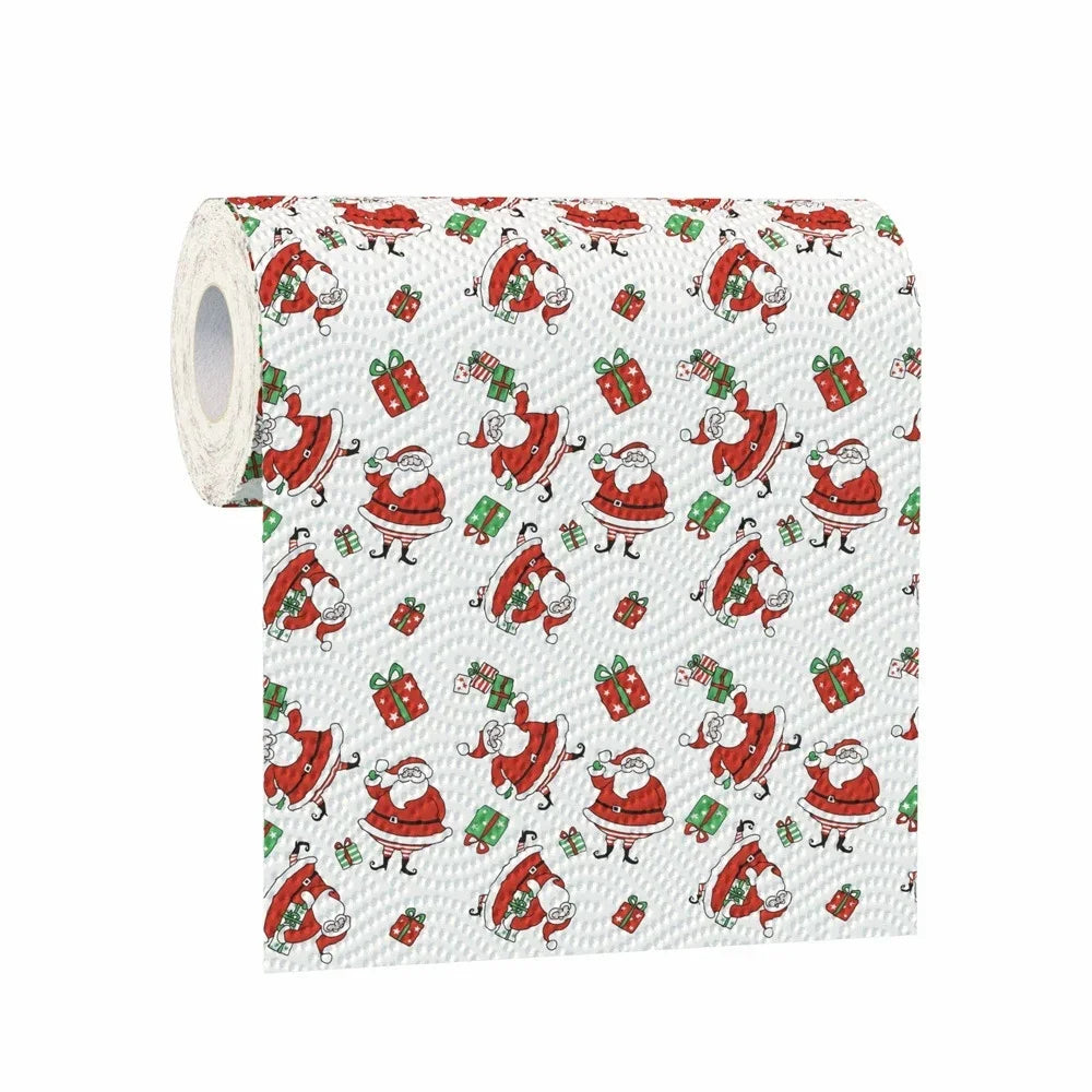 Festive Christmas Patterned Absorbent Kitchen Paper Towels