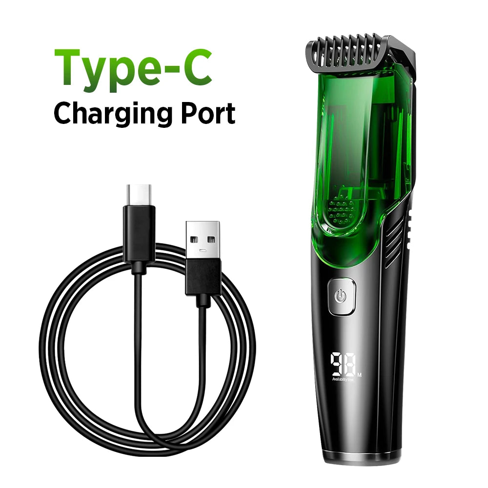 Cordless Vacuum Beard and Mustache Trimmer with 20 Length Settings - 7