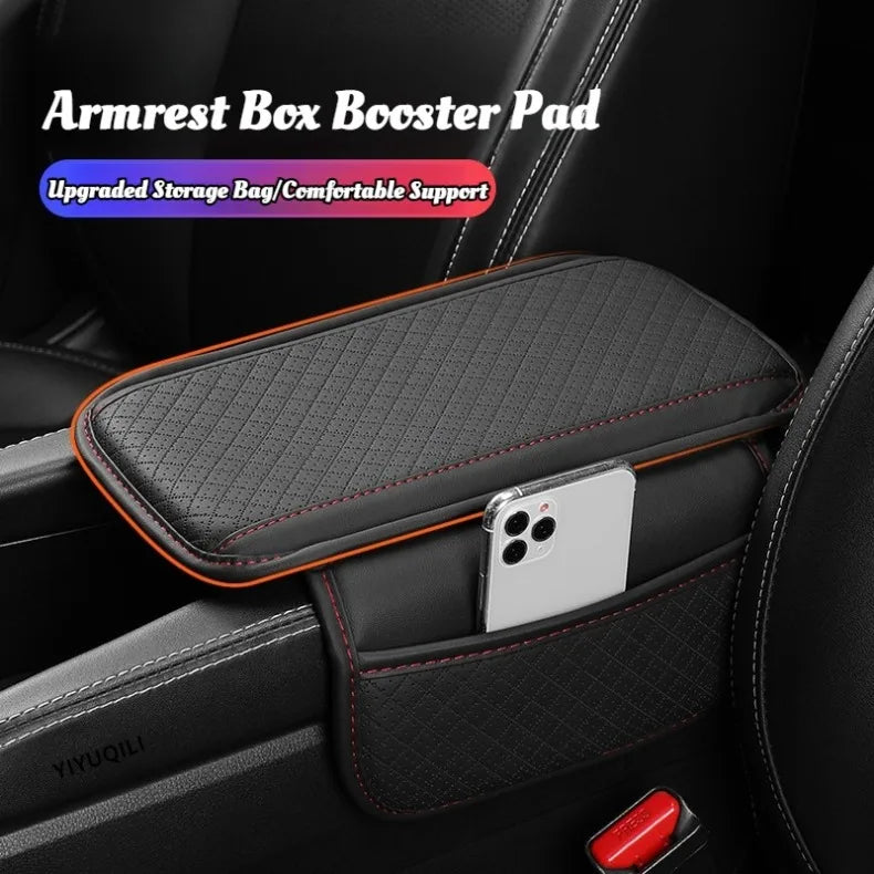 Car Center Console Armrest Cushion with Storage Pocket - 7
