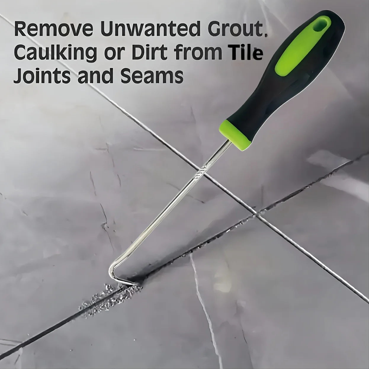 Heavy-Duty Stainless Steel Paving Weed and Moss Remover Hook - 4