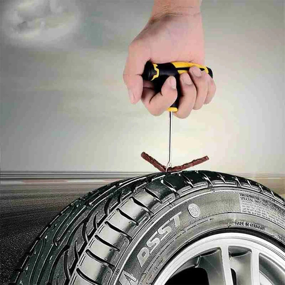 Emergency Tubeless Tire Puncture Repair Kit for Car and Motorcycle