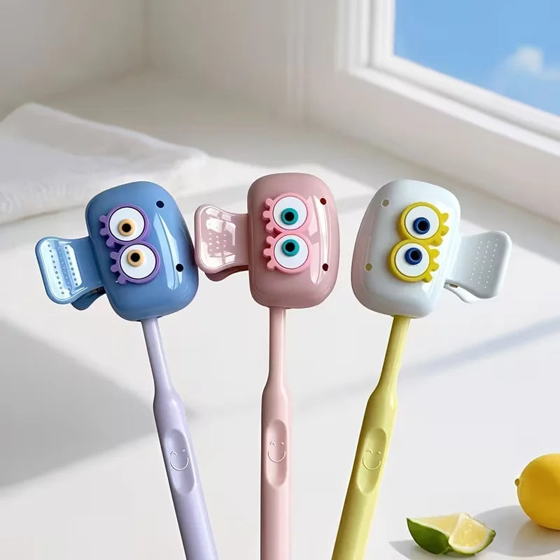 Cartoon Big-Eyed Toothbrush Protective Travel Case