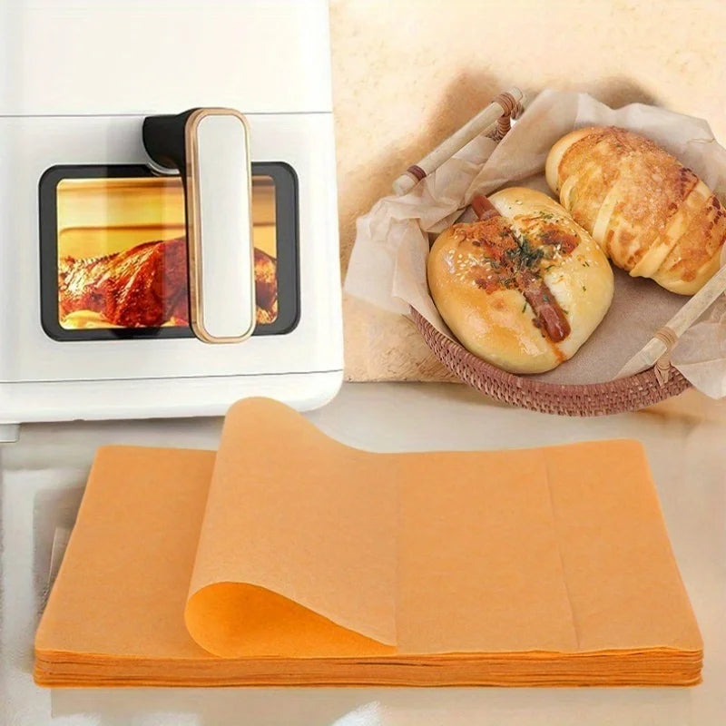Non-Stick Unbleached Parchment Paper Sheets for Baking and Air Frying - 10