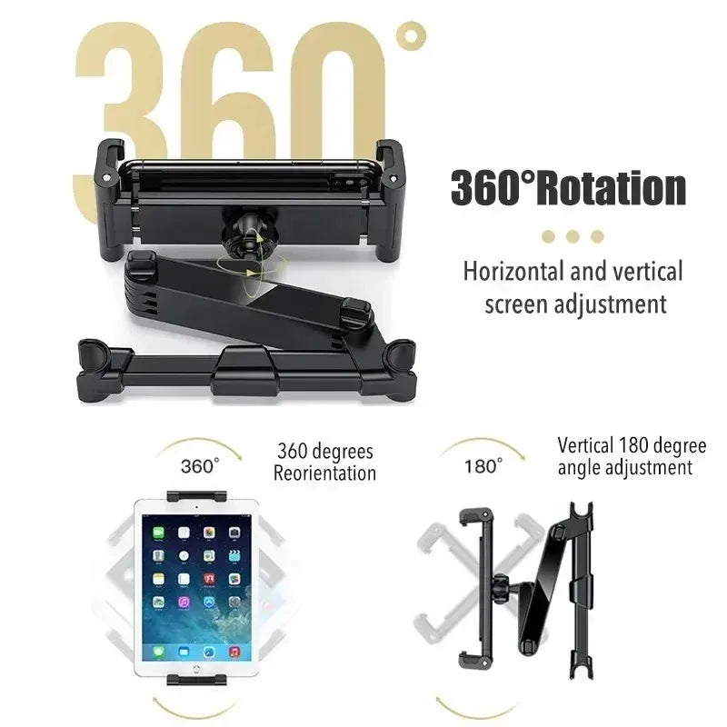 Telescopic Car Headrest Phone and Tablet Mount
