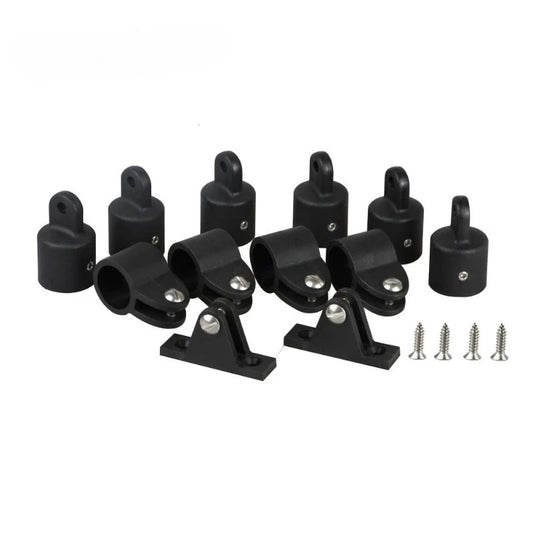 12Pc Marine Boat Bimini Top Hardware Set Nylon Eye End Jaw Slide Hinge