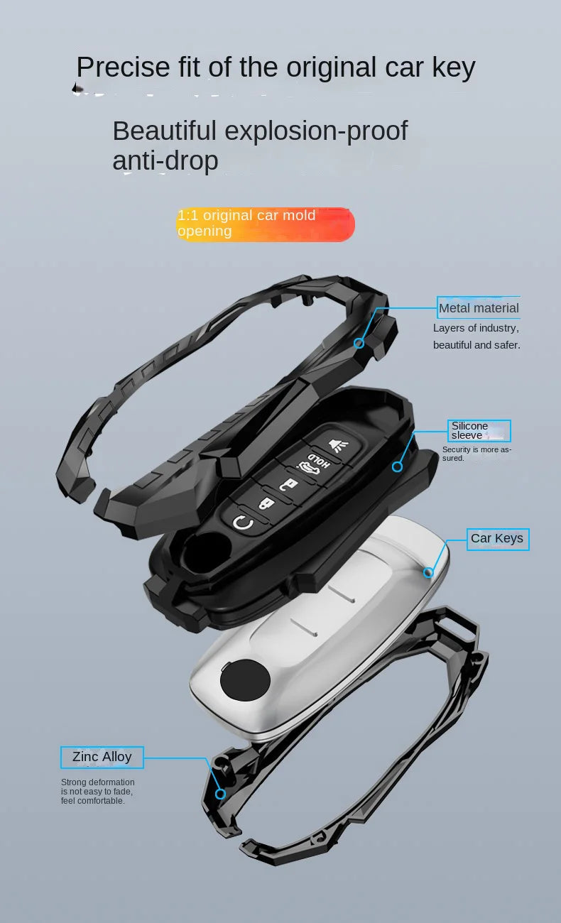 Protective Galvanized Alloy Car Key Case Cover for Nissan and Infiniti - 9