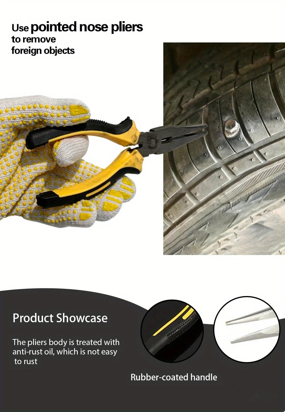 Emergency Tire Repair Tool Kit for Cars and Motorcycles
