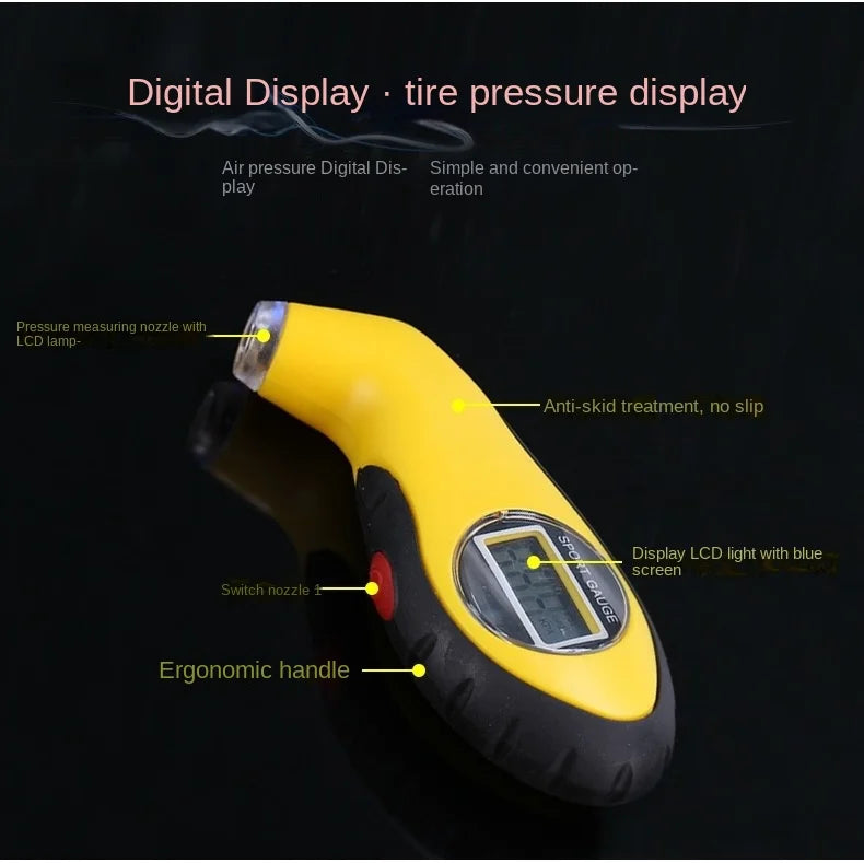 Digital LCD Tire Pressure Gauge for Car Safety - 20
