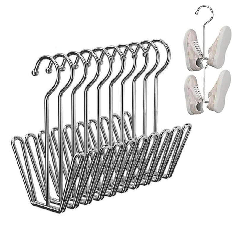 Durable Double-Hook Shoe Drying Hanger - 2