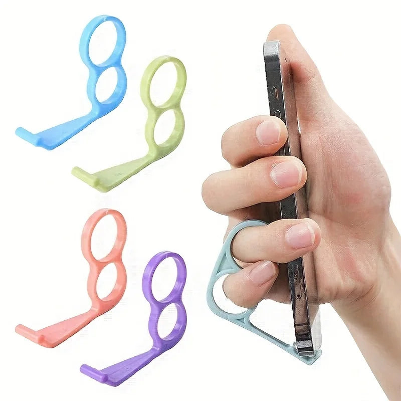 Non-Slip Finger Ring Phone Grip and Desktop Stand - 1