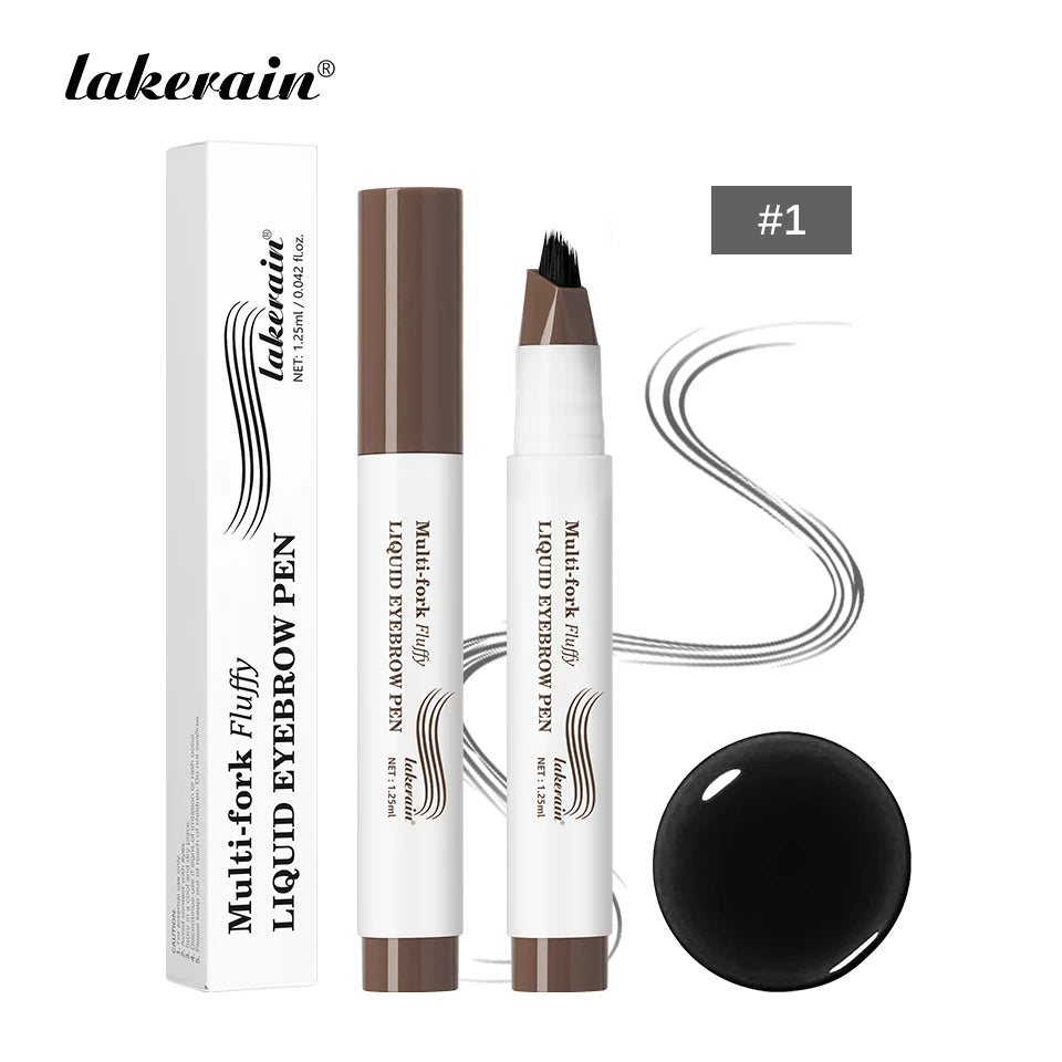 Waterproof Multi-Fork Liquid Eyebrow Pen for Natural Brows - 24