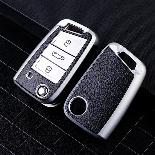 Leather and TPU Protective Car Key Cover