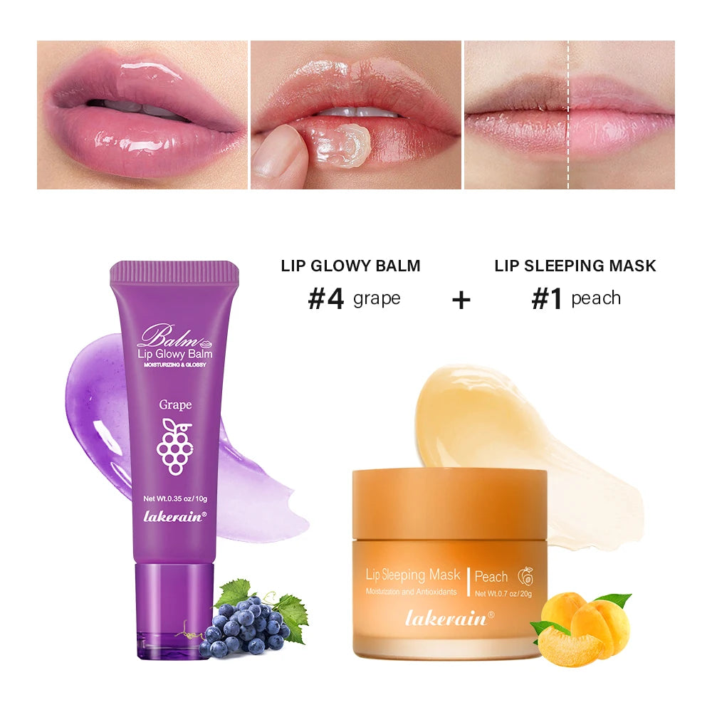 Moisturizing Lip Balm and Overnight Sleeping Mask Set - 38