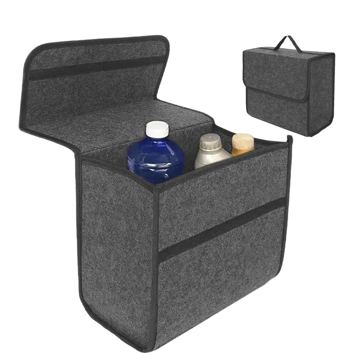 Collapsible Felt Car Trunk Organizer Storage Bag