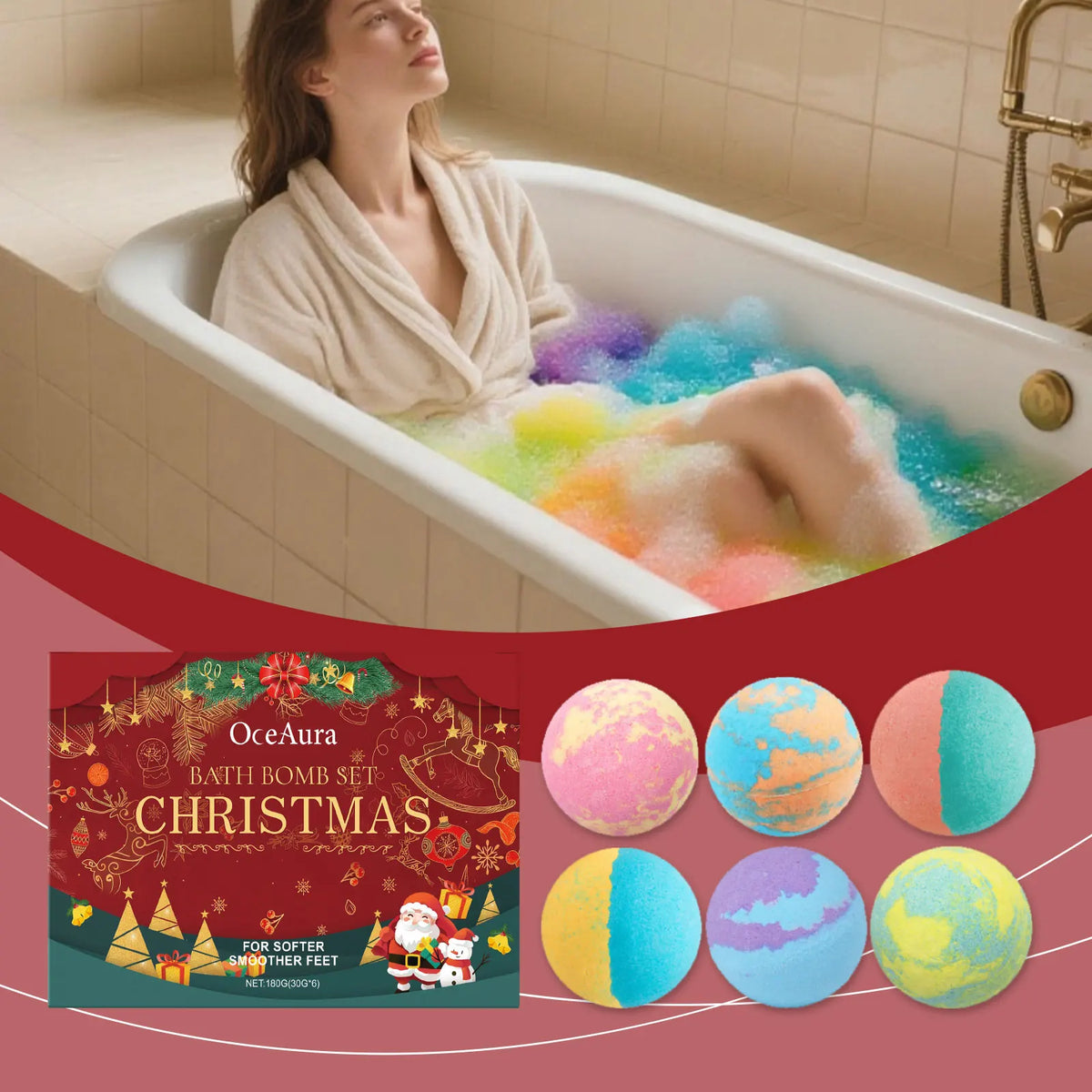 Aromatic Bath Bomb Gift Set for Kids and Adults