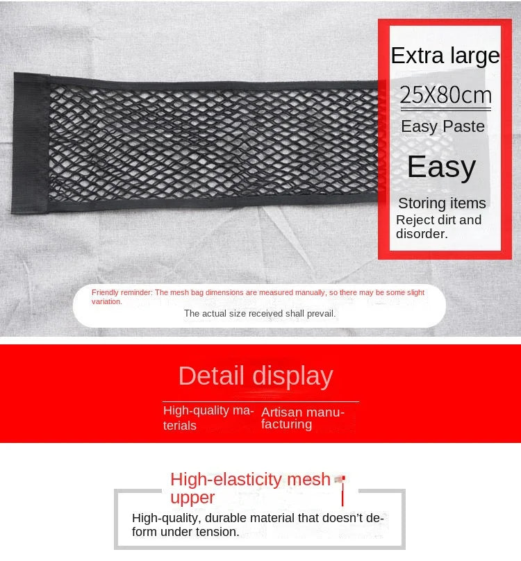 Universal Car Trunk Organizer Net Elastic Mesh Storage Bag - 7
