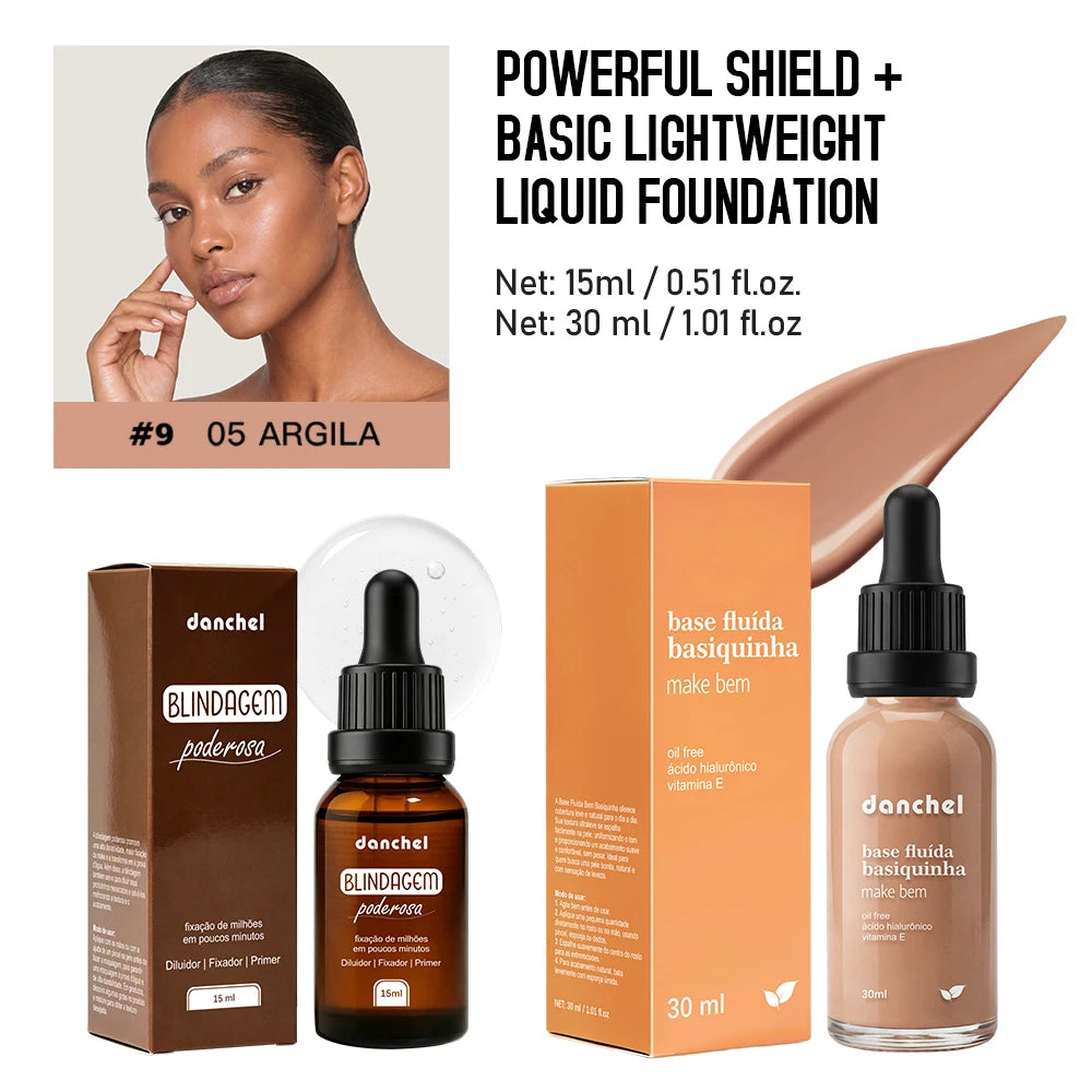 Liquid Foundation and Primer Makeup Set - 25