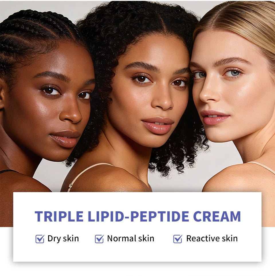 Triple Lipid Peptide Moisturizing Face Cream for Dry Sensitive Skin