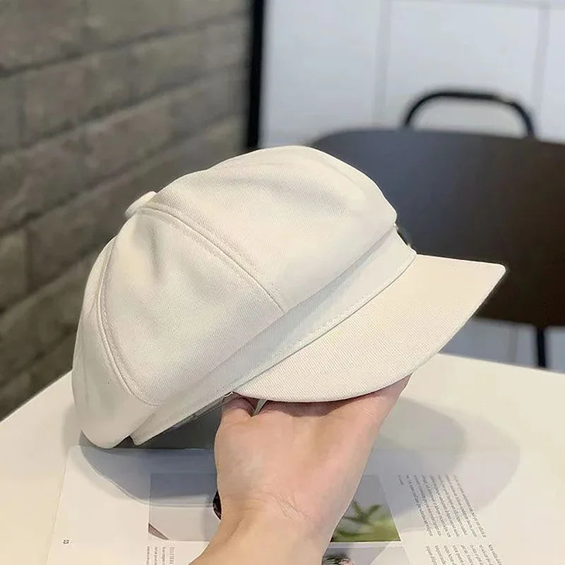 Women's Lightweight Newsboy Cap Adjustable Metal Buckle Hat - 13