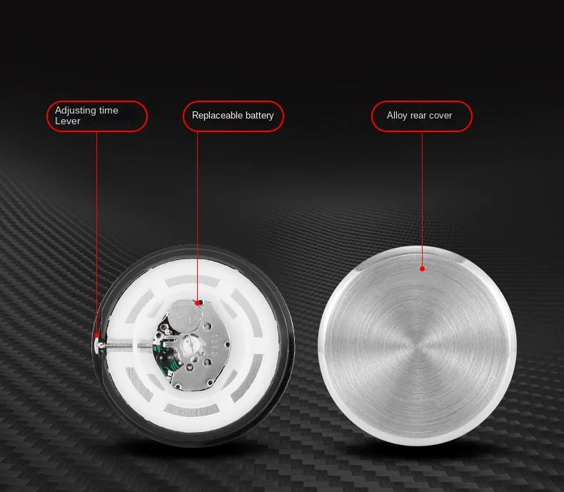 Luminous Mini Dashboard Clock for Cars