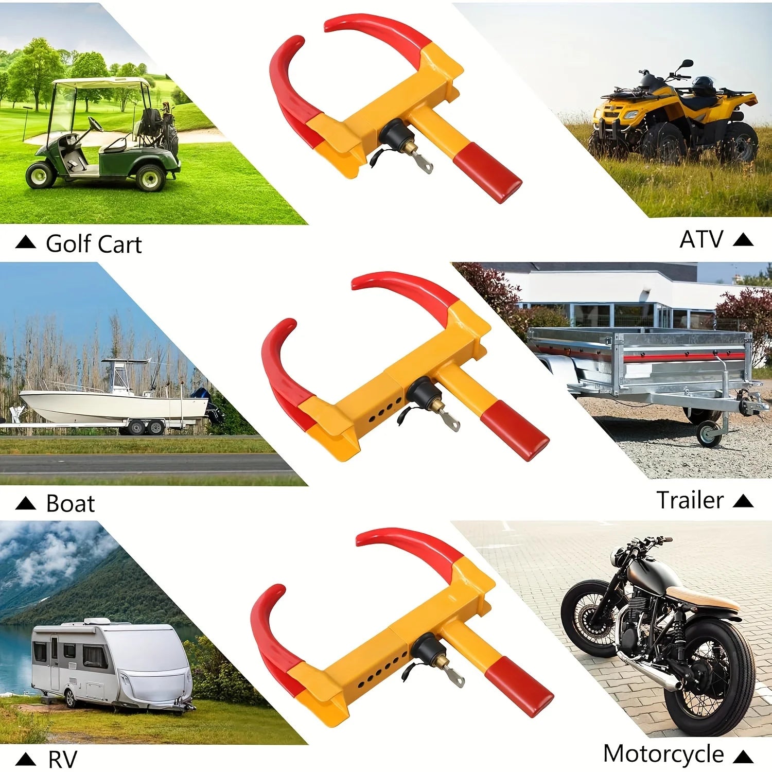 Heavy Duty Adjustable Anti-Theft Tire Wheel Lock - 10