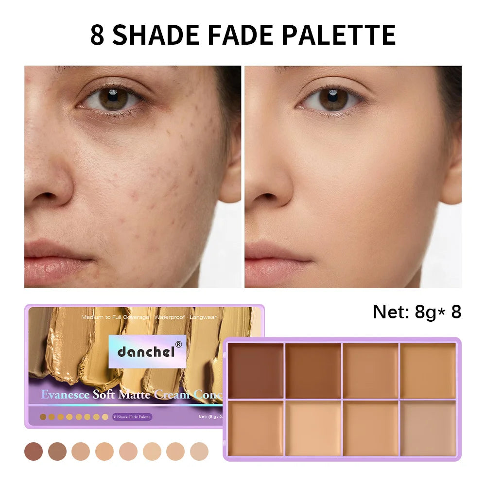 8-Shade Cream Concealer and Contour Palette - 1