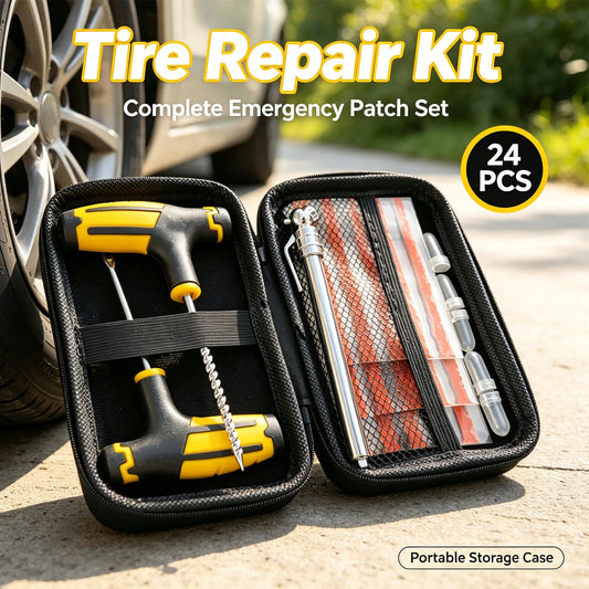Emergency Tire Puncture Repair Kit for Cars and Motorcycles