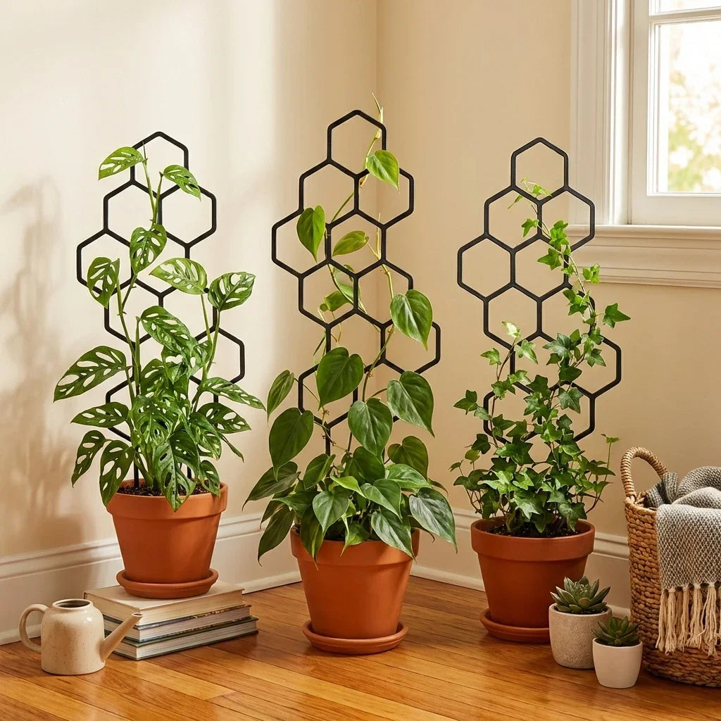 Honeycomb Trellis for Climbing Plants and Flowers