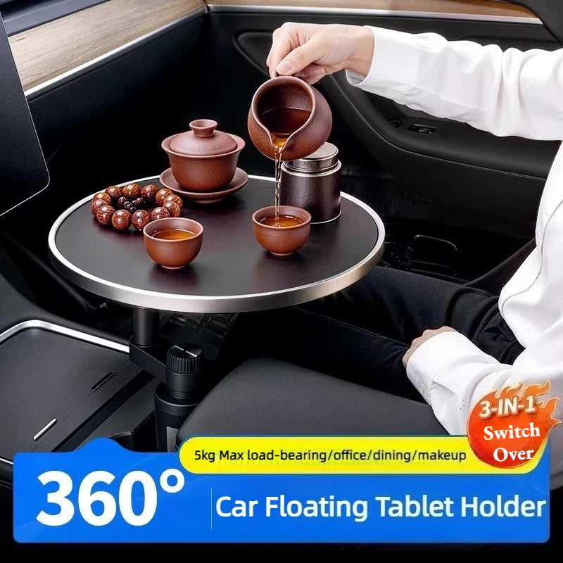 Adjustable Car Cup Holder Tray and Dining Organizer - 2