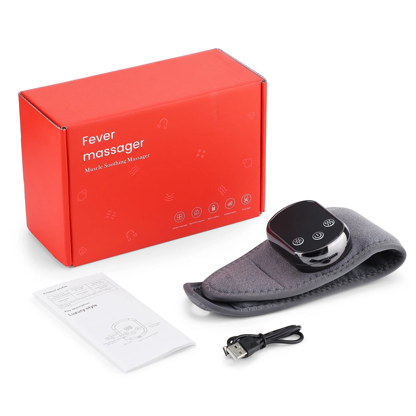 Heated Cordless Wrist Support Massager with 3 Vibration Modes - 13