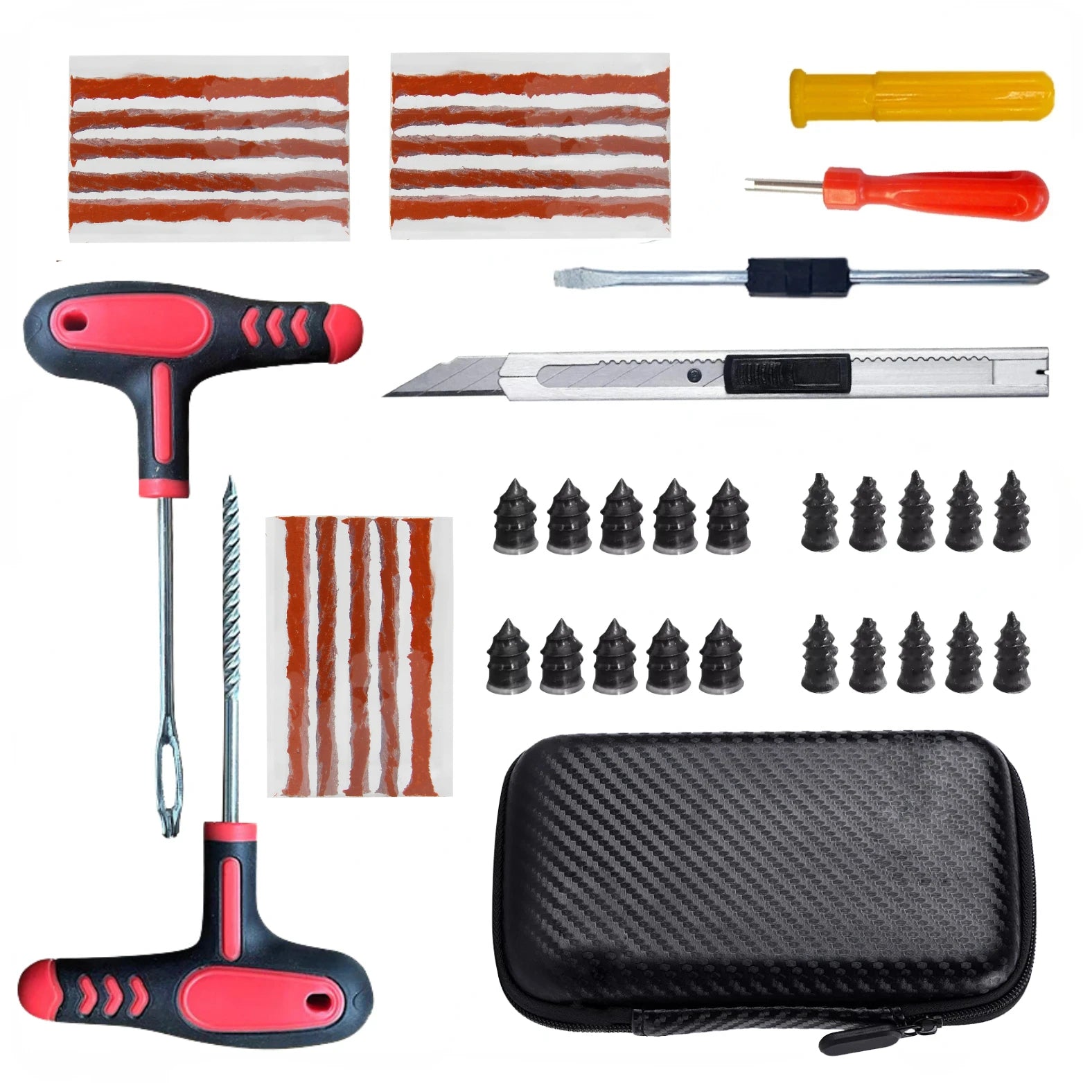 Emergency Universal Tubeless Tire Puncture Repair Kit - 18