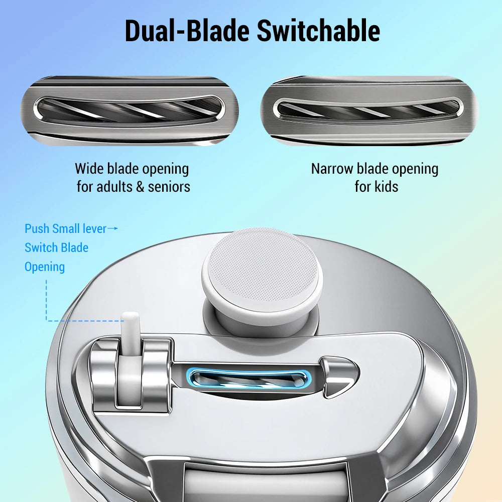 Electric Nail Clipper with Magnifier and LED Light