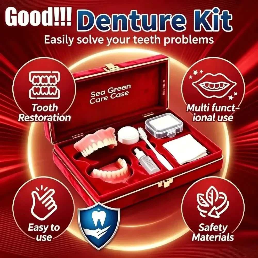 Full Mouth Soft Silicone Cosmetic Dentures Set