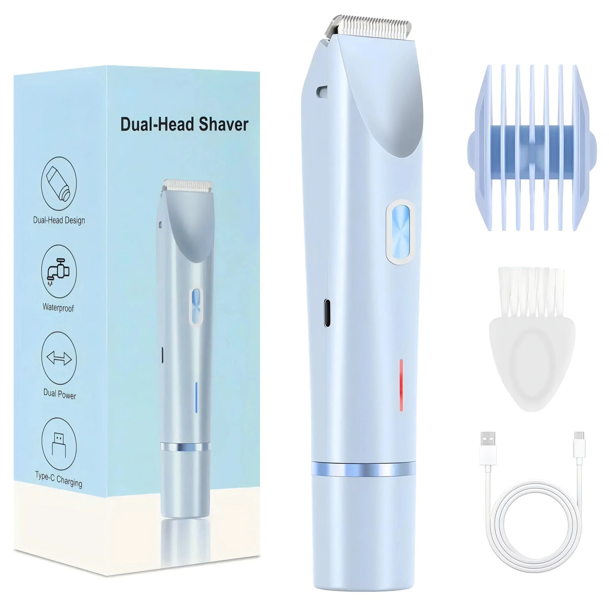 Electric Waterproof Painless Hair Removal Shaver for Face and Body