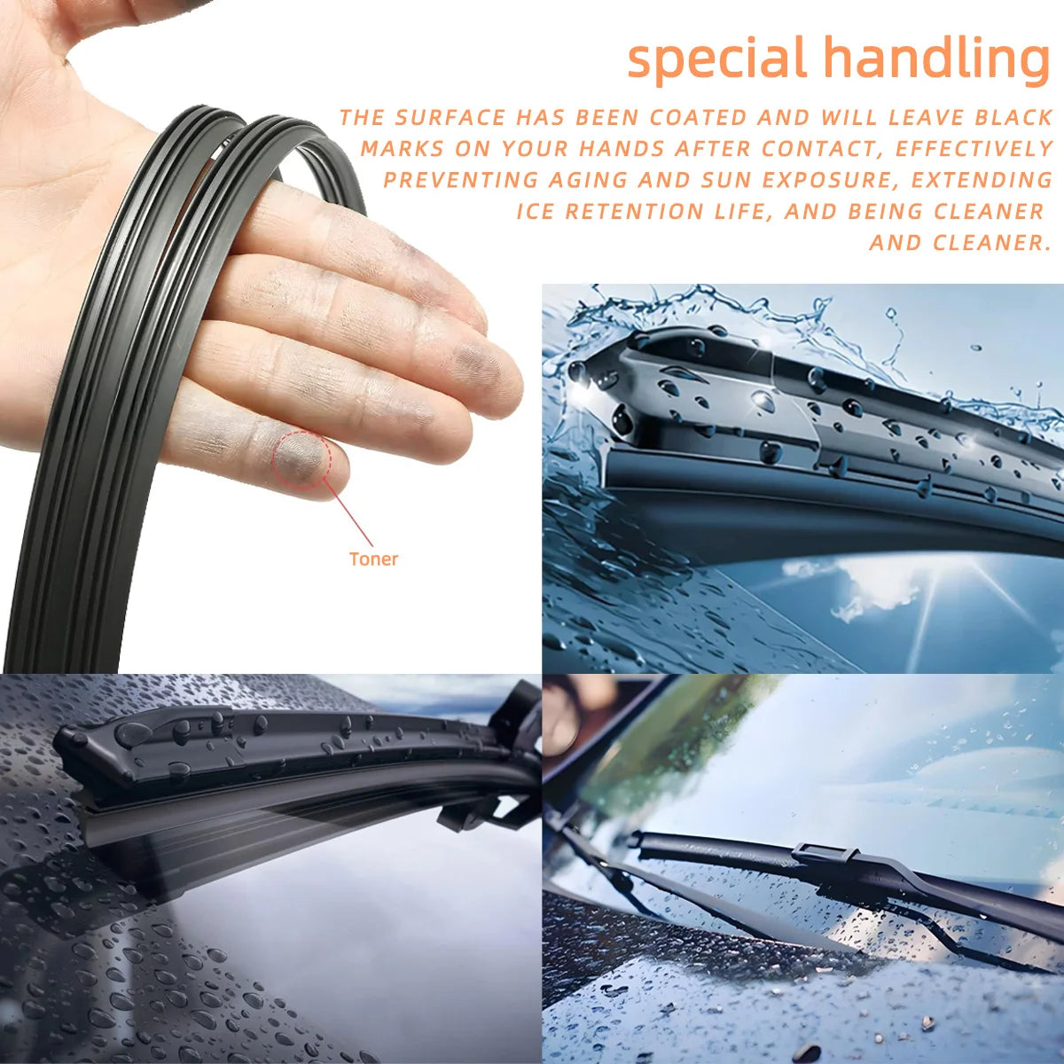 Universal Car Windshield Wiper Blade Refill Strip - 6