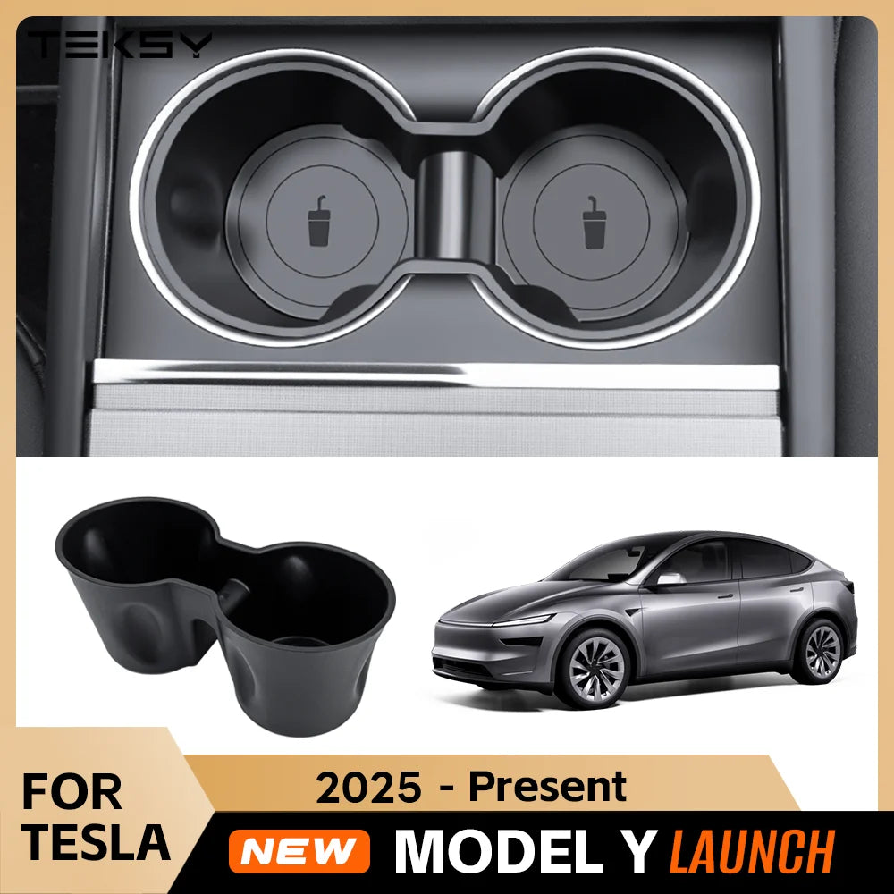 Center Console Cup Holder for Tesla Model Y and Model 3 - 1