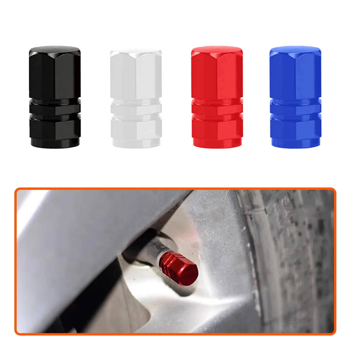 Universal Aluminum Alloy Tire Valve Stem Caps for Vehicles - 2