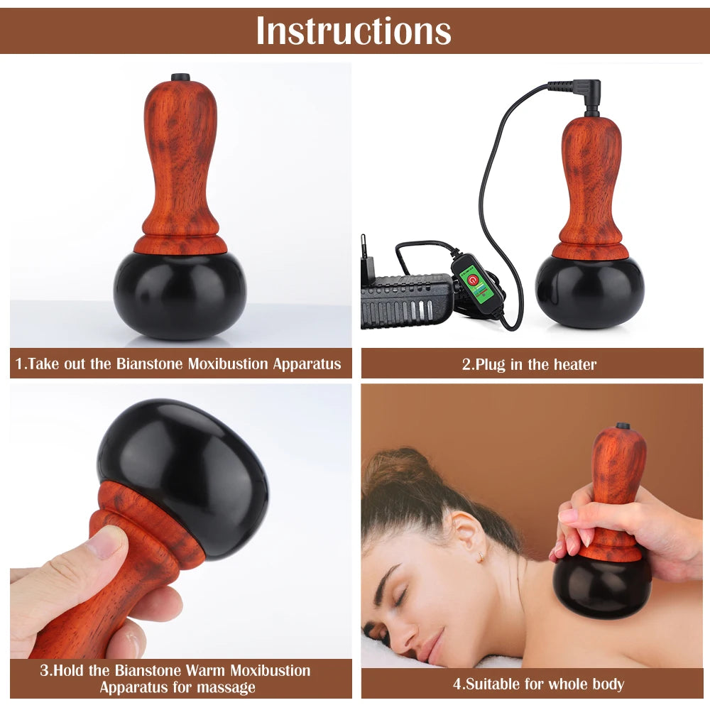Electric Heated Bian Stone Massage Ball for Full Body Relief - 13