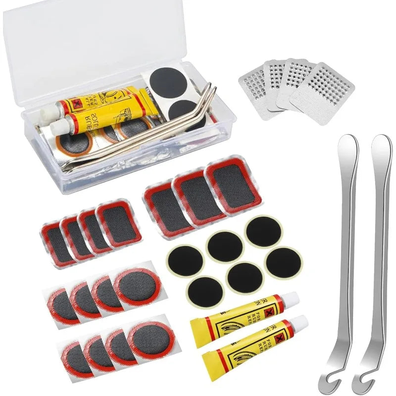 Portable Bike Tire Repair Kit for Road and Mountain Bikes