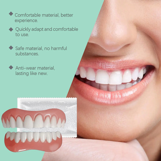 Flexible Silicone Cosmetic Denture Set for Smile Restoration