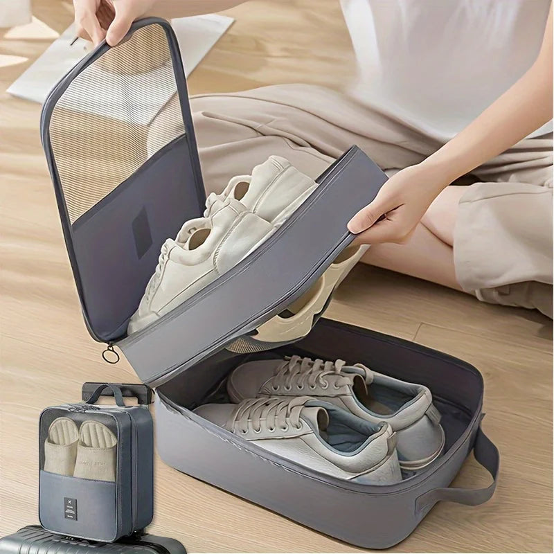 3-Pair Travel Shoe Organizer Bag for Suitcases