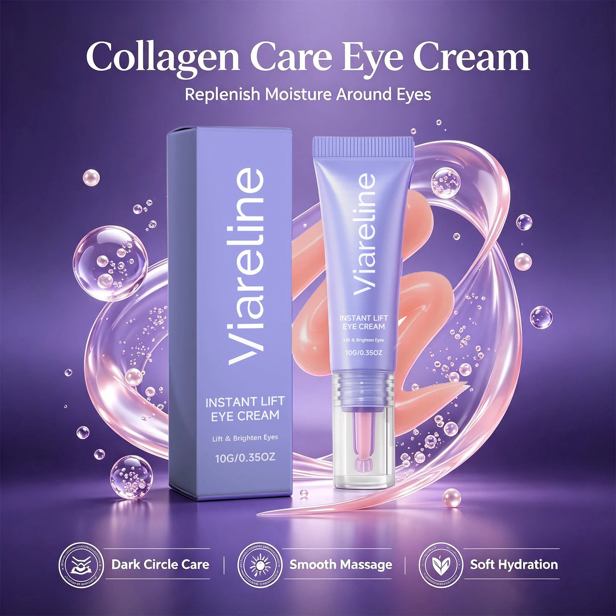 Hydrating Collagen Eye Cream for Dark Circles and Fine Lines
